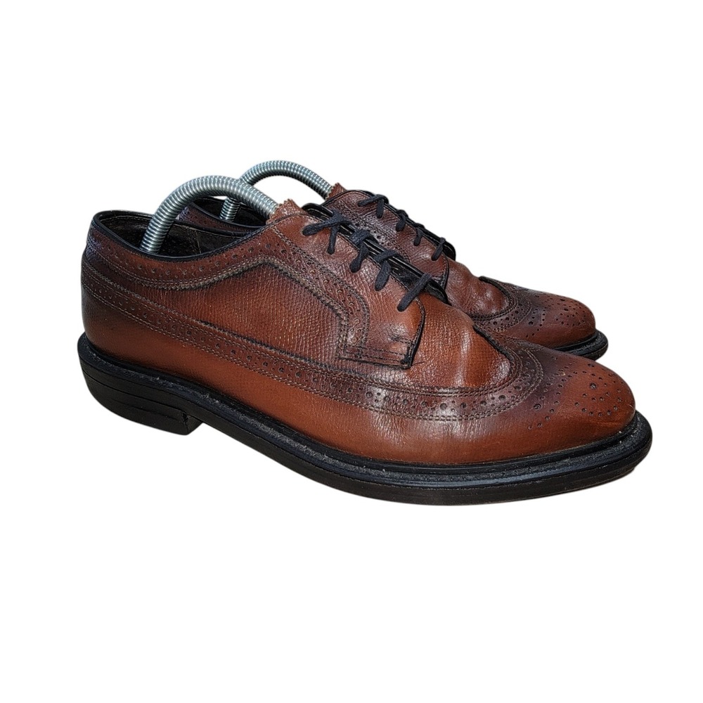 Florsheim Kenmoor Men's Vintage Brown Leather Wingtip Longwing Size 9 D